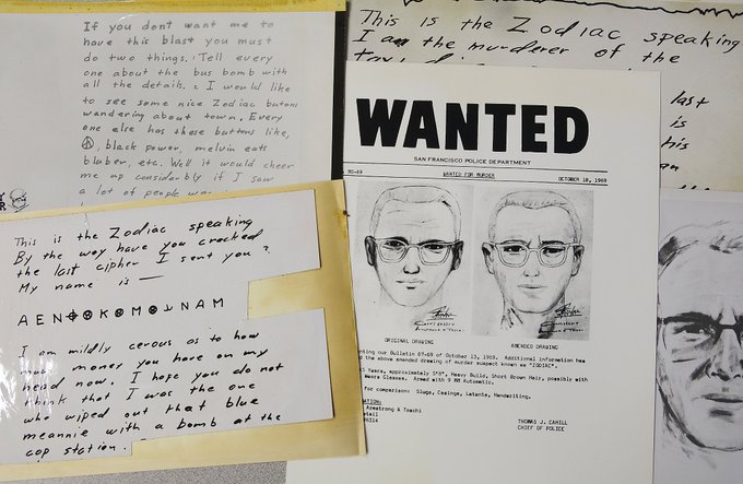 ΗΠΑ : Μήνυμα του μυστηριώδους «Zodiac Killer» αποκρυπτογραφήθηκε 51 χρόνια αφού στάλθηκε