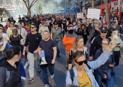 Μελβούρνη - Επεισόδια διαδηλωτών - αστυνομίας σε συλλαλητήριο κατά του lockdown