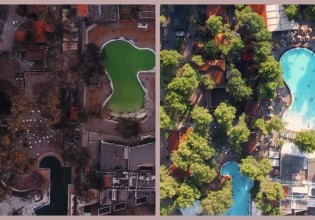Φωτιά στην Εύβοια – Συγκλονιστικά πλάνα από drone πριν και μετά τη φωτιά στην Αγία Άννα