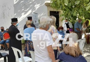 Κρήτη – Μεγάλη συμμετοχή στον εμβολιασμό σε εκκλησία στις Αρχάνες – Γιατί προκλήθηκε αναστάτωση