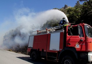 Πυρκαγιά σε δασική έκταση στις Ερυθρές Αττικής