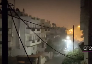 Κακοκαιρία «Μπάλλος» – Ισχυρές βροχές και καταιγίδες στην ανατολική Κρήτη – Η νύχτα έγινε μέρα από τις αστραπές