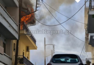 Συναγερμός στη Λαμία – Σπίτι τυλίχτηκε στις φλόγες
