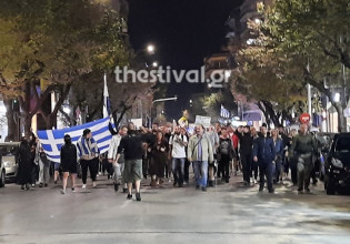 Πορεία αντιεμβολιαστών στο κέντρο της Θεσσαλονίκης