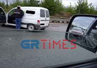 Θεσσαλονίκη – Συγκρούσεις οχημάτων, τραυματισμοί και μποτιλιάρισμα στην περιφερειακή οδό