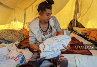 Σεισμός στην Κρήτη – Συγκίνηση για το μόλις 10 ημερών μωρό που ζει σε σκηνή