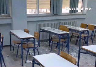 Κατέρρευσαν ξανά σοβάδες μέσα σε σχολική αίθουσα