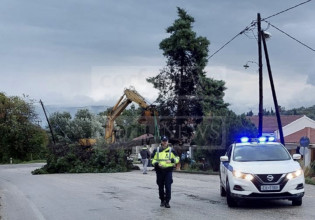 Κέρκυρα – Θυελλώδεις άνεμοι και καταιγίδες σαρώνουν το νησί – Προβλήματα στο οδικό δίκτυο