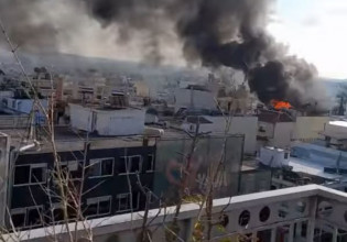 Μεγάλη φωτιά σε διαμέρισμα στην Πετρούπολη