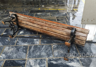 Κακοκαιρία Κάρμελ – Έπεσε μπαλκόνι στην Κρήτη από τον αέρα – Ξηλώθηκαν παγκάκια και πεζοδρόμια