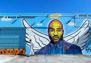 Τοιχογραφία φόρος τιμής στον Virgil Abloh στο Μαϊάμι