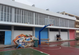 Αυτοψία Μώραλη στις εργασίες ανακατασκευής του κλειστού γυμναστηρίου στα σχολεία της Τζαβέλλα