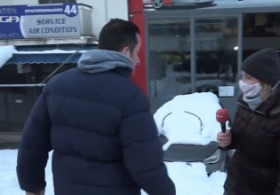 Γαλάτσι: Παρέμβαση του δημάρχου την ώρα του ρεπορτάζ του MEGA για τους χιονισμένους δρόμους