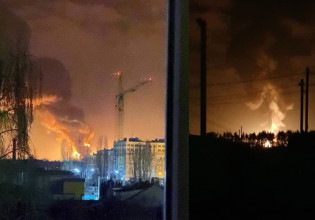 Ουκρανία: Εφιαλτική νύχτα με βομβαρδισμούς σε Κίεβο και Χάρκοβο – Χτυπήθηκαν διυλιστήριο και αγωγός φυσικού αερίου