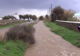 Μύκονος: Μετά τα χιόνια ήρθαν οι πλημμύρες