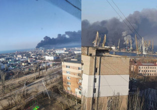 Πόλεμος στην Ουκρανία: Έκρηξη και φωτιά στο λιμάνι του Μπερντιάνσκ – Πληροφορίες ότι χτυπήθηκε ρωσικό πλοίο