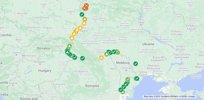 Ουκρανία: Αυτά είναι τα σημεία εξόδου των προσφύγων - Συνωστισμός στα σύνορα με την Πολωνία