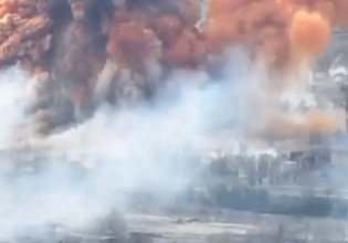 Ουκρανία: Συγκλονιστικό βίντεο από τη φωτιά σε τάνκερ με νιτρικό οξύ στη Ρουμπίζνε μετά από βομβαρδισμό