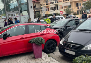 Θεσσαλονίκη: Αυτοκίνητο ξέφυγε από την πορεία του – Δύο τραυματίες, ζημιές σε πέντε οχήματα