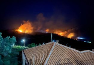 Φωτιά στην Εύβοια: Νύχτα αγωνίας – Διάσπαρτες εστίες και ισχυροί άνεμοι
