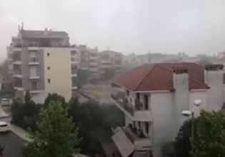 Θεσσαλονίκη: Χαλάζι και δυνατή καταιγίδα «έπνιξε» την πόλη