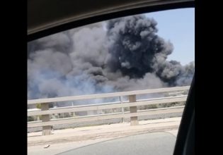 Φωτιά στο Μενίδι: Πυρκαγιά ξέσπασε σε εργοστάσιο