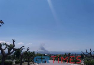 Θεσσαλονίκη: Φωτιά σε ξερά χόρτα στην Περαία