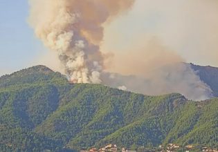 Θάσος: Αναζωπυρώθηκε η πυρκαγιά στη Σκάλα – Κατευθύνεται προς τον οικισμό