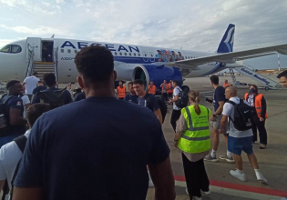 «Πέταξε» για Βελιγράδι με το γαλανόλευκο αεροπλάνο της η Εθνική (pic)