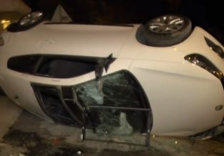 Θεσσαλονίκη: ΙΧ έπεσε σε κολόνα και ντελαπάρισε – Με ελαφρά τραύματα ο οδηγός