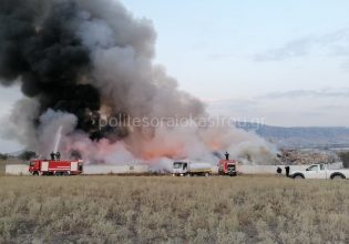 Θεσσαλονίκη: Φωτιά σε αποθήκη στο Ωραιόκαστρο