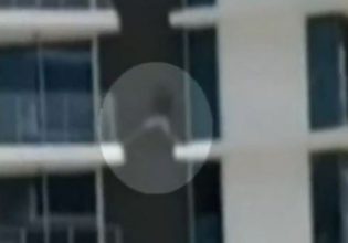 Τρομακτικό βίντεο: Άνδρας πηδάει από μπαλκόνι σε μπαλκόνι σε 24οροφη πολυκατοικία