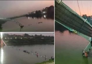 Ινδία: Πάνω από 130 οι νεκροί από την κατάρρευση της κρεμαστής γέφυρας