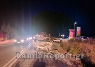 Λαμία: Ένας νεκρός και δύο τραυματίες σε σφοδρή σύγκρουση