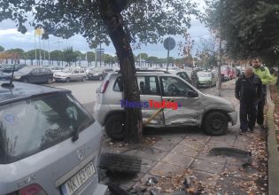 Θεσσαλονίκη: Οδηγός έριξε το αυτοκίνητό του σε έξι παρκαρισμένα οχήματα, το κλείδωσε και έφυγε