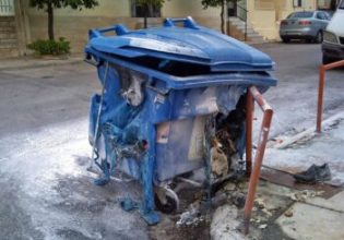 Καίγονται κάδοι απορριμμάτων στο Δήμο Θέρμης