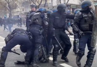 Διαδηλώσεις στη Γαλλία: Αστυνομικός πέφτει αναίσθητος από χτύπημα που δέχεται στο κεφάλι