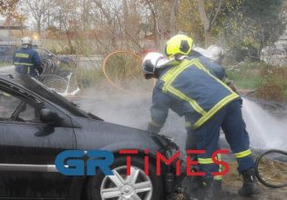 Φωτιά πήρε εν κίνησει όχημα στην ΕΟ Θεσσαλονίκης – Σερρών