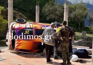 Σοβαρό ατύχημα στο Αίγιο: Αγωνιστικό αυτοκίνητο βγήκε εκτός δρόμου και «προσγειώθηκε» σε αυλή σπιτιού