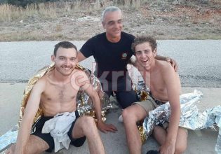 Αίσιο τέλος στην Κρήτη: Καρέ-καρέ η διάσωση δύο Ελληνοκαναδών που χάθηκαν μετά από πεζοπορία στα Σφακιά