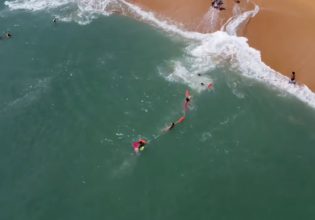 ΗΠΑ: Βίντεο από drone καταγράφει την διάσωση κολυμβητή από ναυαγοσώστες σχηματίζοντας ανθρώπινη αλυσίδα