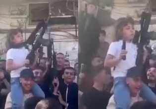 Ισραήλ: Κοριτσάκι κρατάει όπλο και πανηγυρίζει για την εισβολή της Χαμάς στο Ισραήλ – Ανατριχιαστικό βίντεο