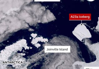 A23a: Το μεγαλύτερο παγόβουνο του κόσμου σε κίνηση μετά από 30 χρόνια
