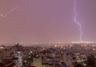 Καιρός: Προβλήματα από την καταιγίδα στην Αθήνα – Διακοπή της κυκλοφορίας στην Πειραιώς