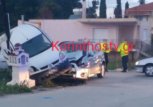 Κόρινθος: Σφοδρή σύγκρουση δύο οχημάτων – Ένας τραυματίας