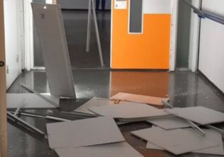 Νοσοκομείο Ρίου: Κατέρρευσε τμήμα οροφής σε διάδρομο της Β’ Ορθοπεδικής Κλινικής