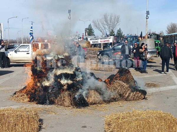 Κινητοποίηση των αγροτών της Φλώρινας στα σύνορα με τη Βόρεια Μακεδονία