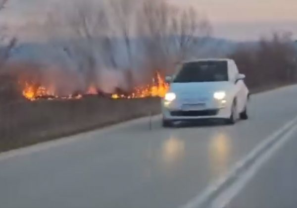 Σέρρες: Φωτιά στη διασταύρωση της Ανθής – Διακοπή δρομολογίων στον σιδηρόδρομο