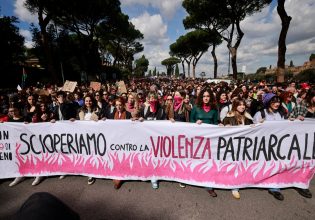 Ιταλία: Γενική απεργία υπέρ των δικαιωμάτων των γυναικών – Δυναμική πορεία στη Ρώμη