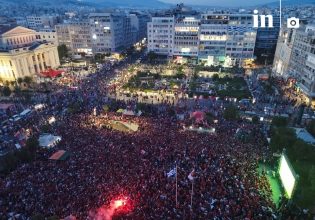 «Πνίγηκε» ο Πειραιάς από τους φιλάθλους του Ολυμπιακού